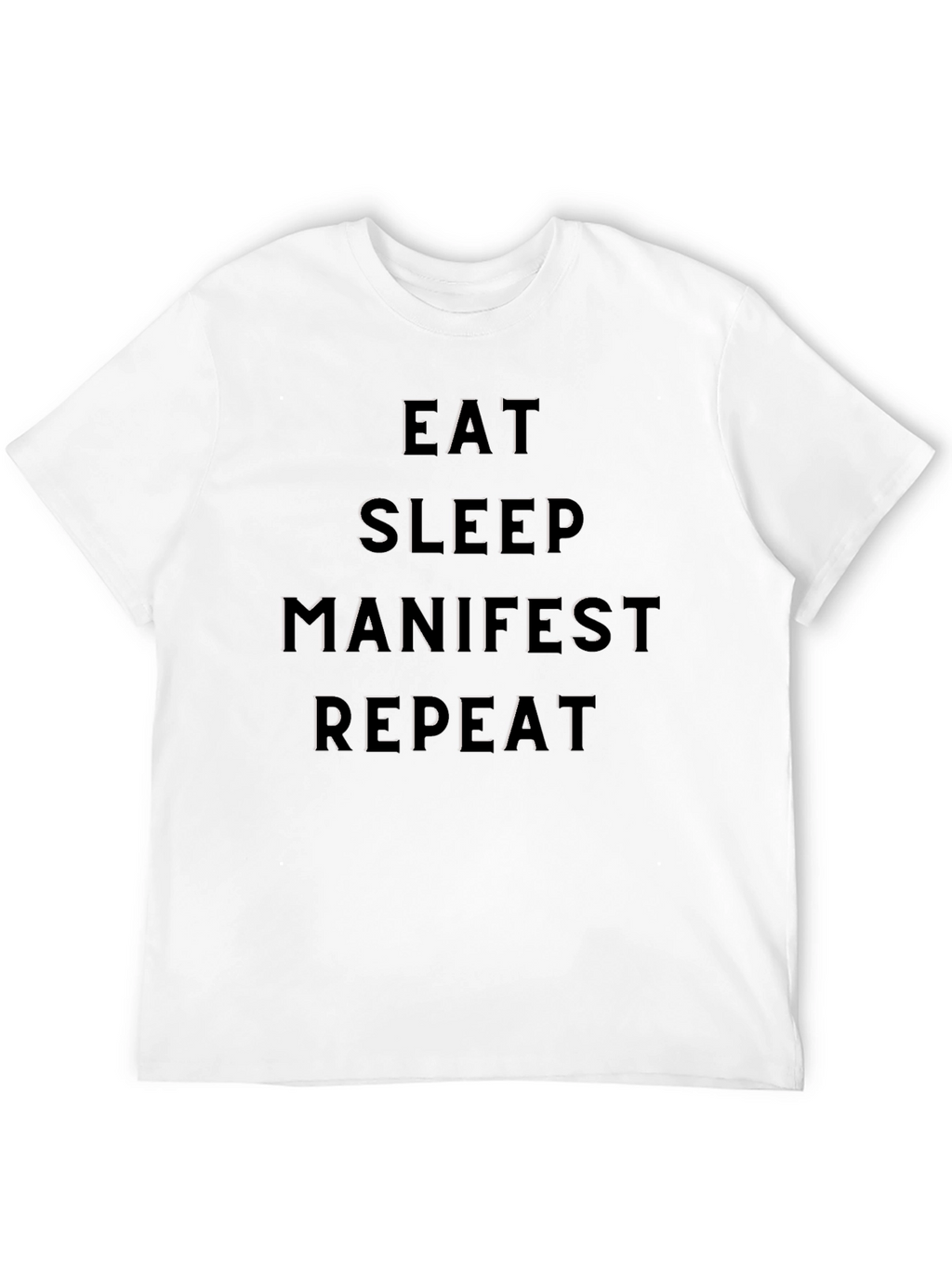 Eat Sleep Manifest Repeat Graphic Tee - Black