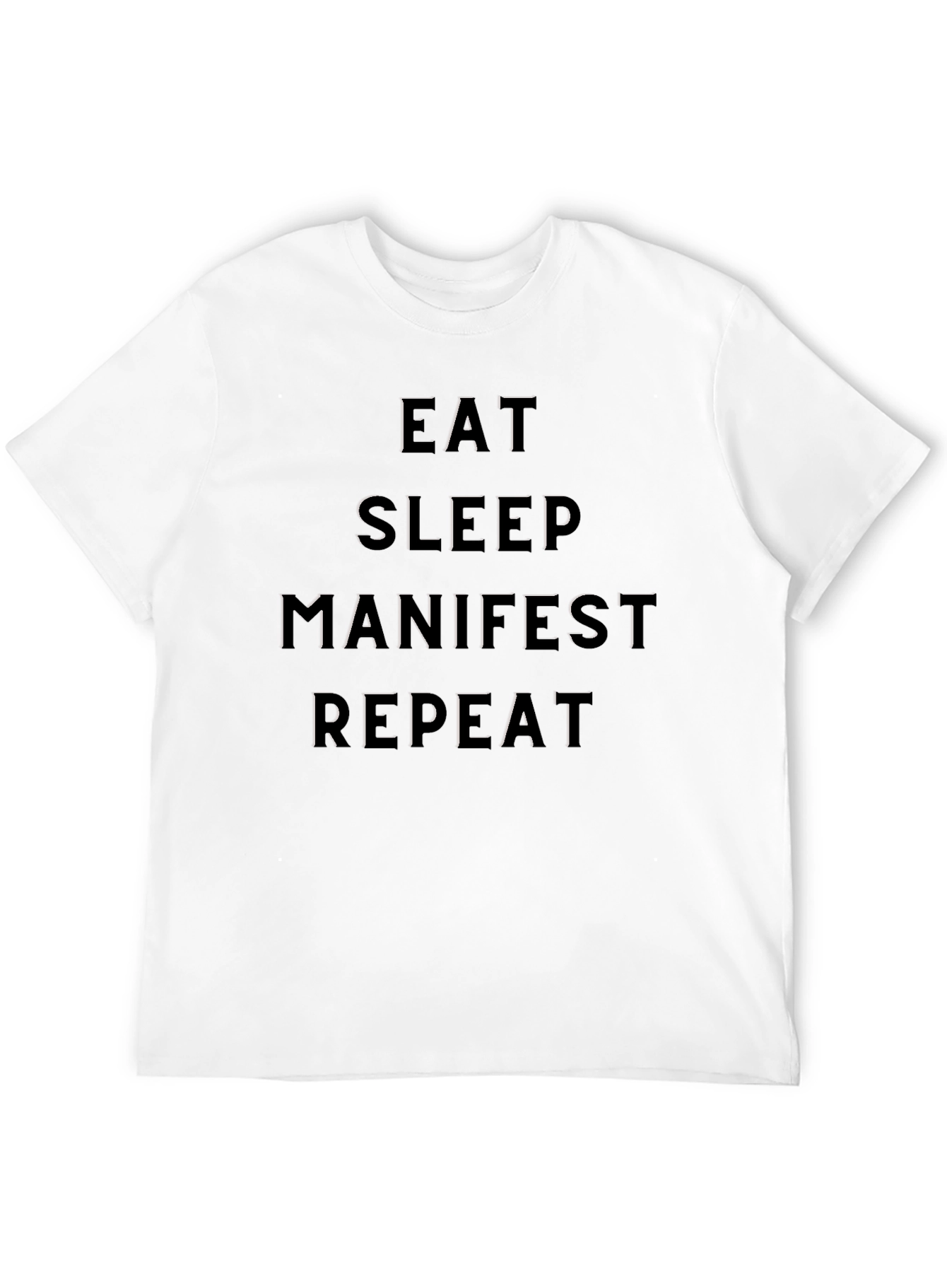 Eat Sleep Manifest Repeat Graphic Tee - Black