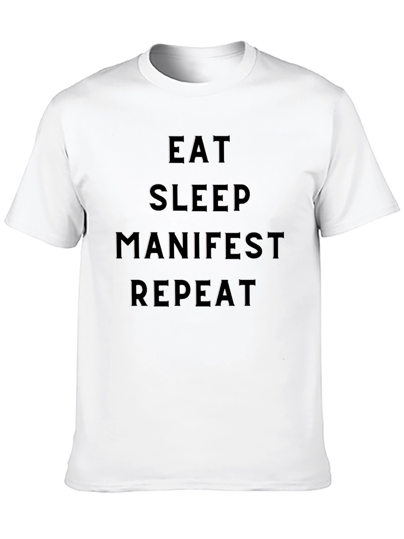 Eat Sleep Manifest Repeat Graphic Tee - Black