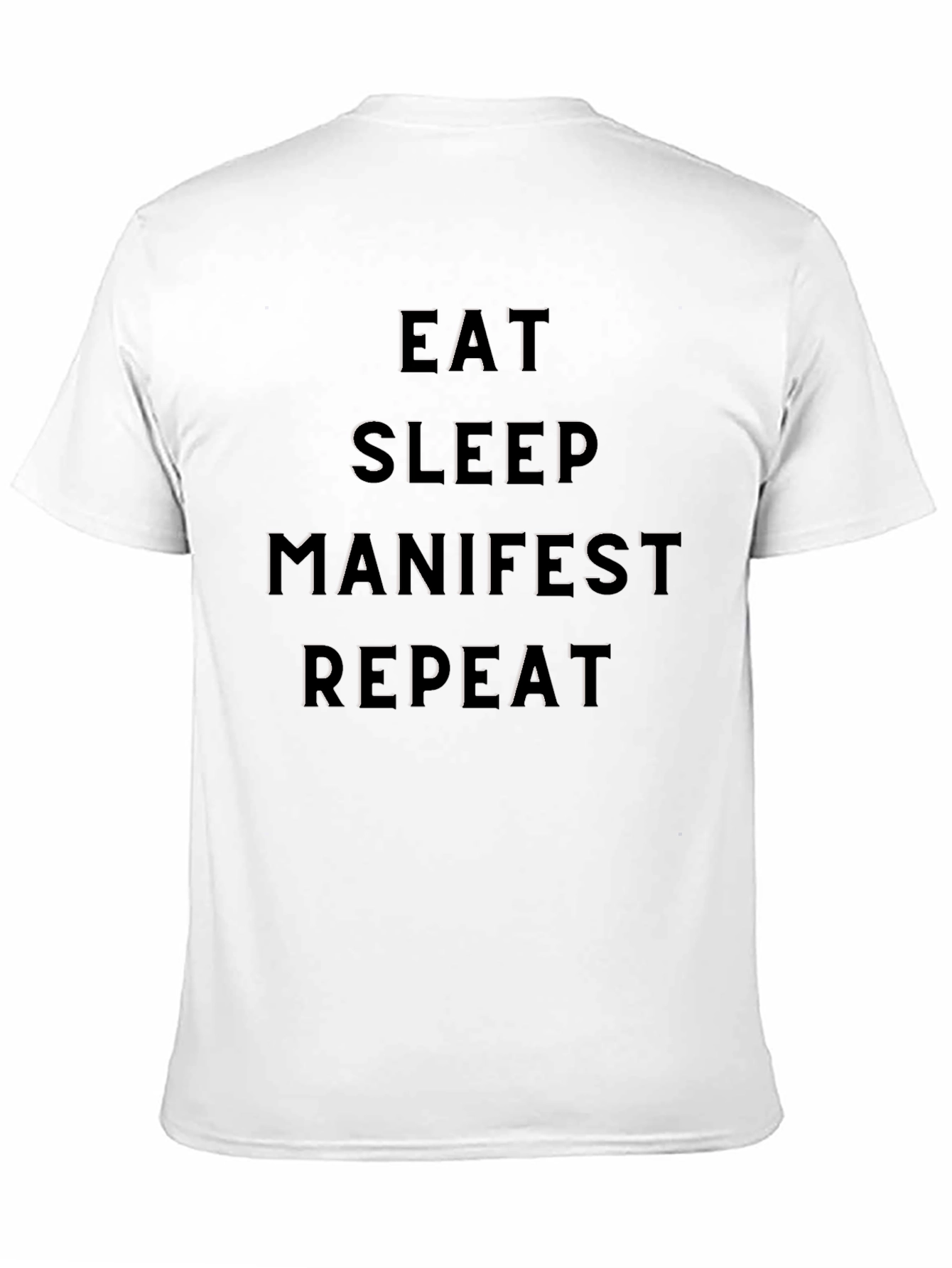 Eat Sleep Manifest Repeat Graphic Tee - Black