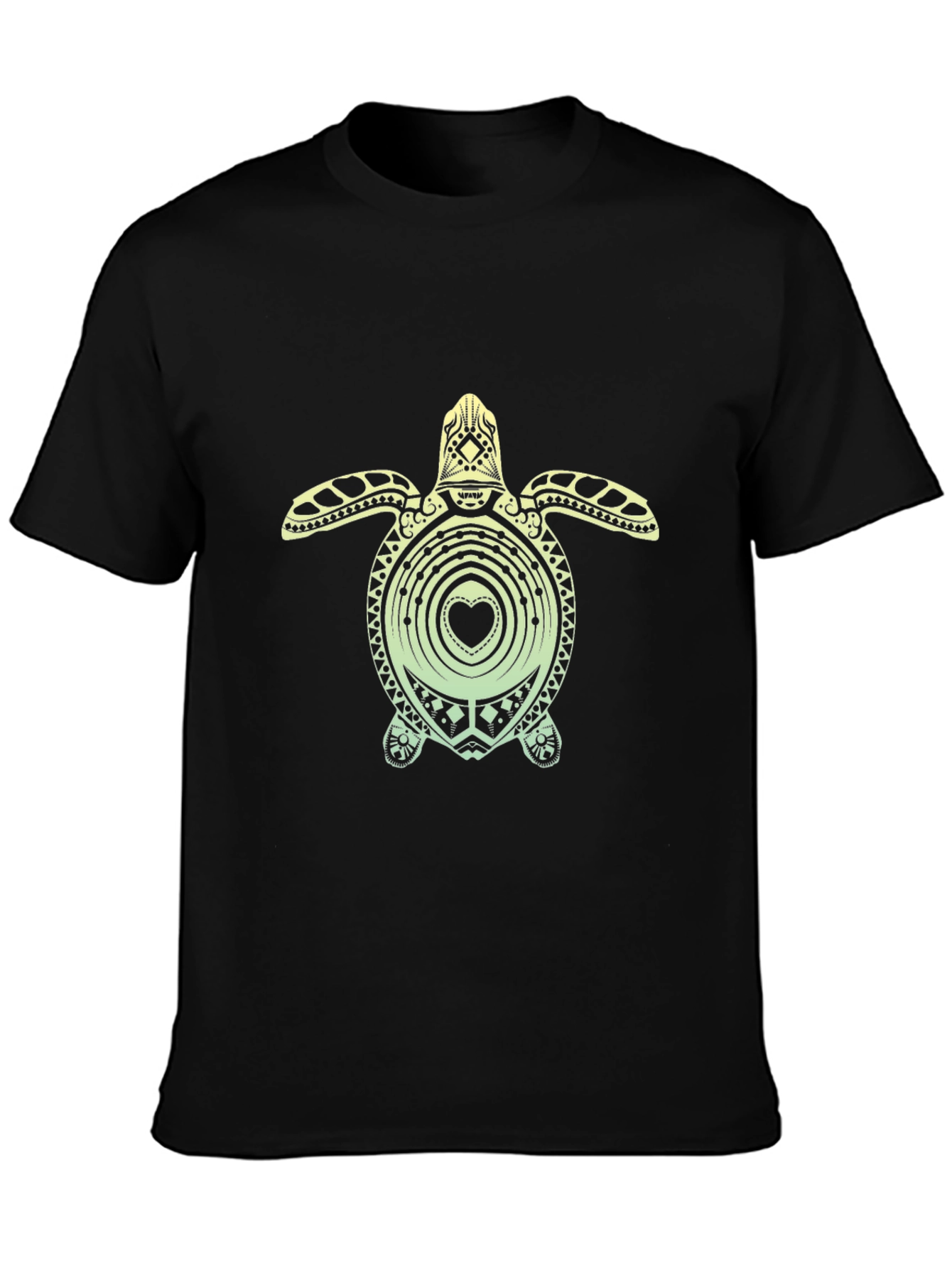 Turtle Heart Graphic Tee - Black Unisex T-Shirt
