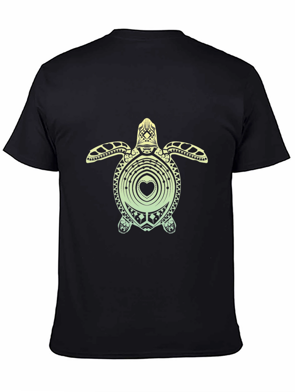 Turtle Heart Graphic Tee - Black Unisex T-Shirt