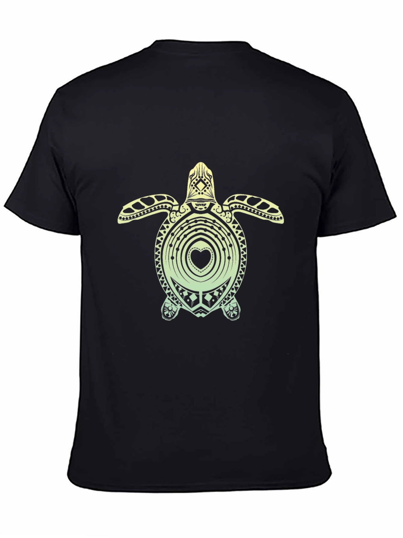 Turtle Heart Graphic Tee - Black Unisex T-Shirt