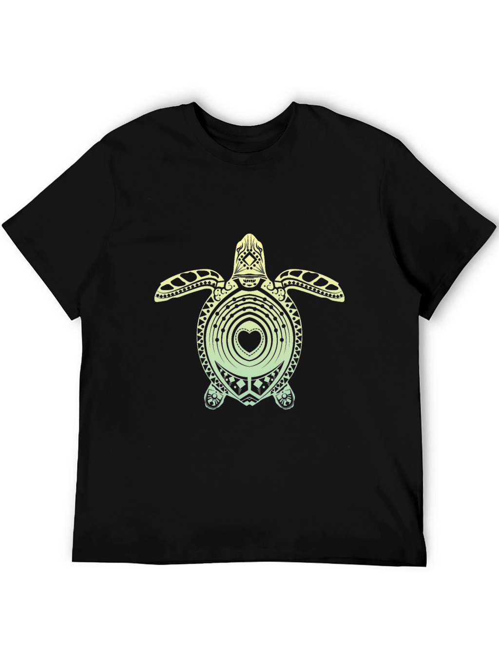 Turtle Heart Graphic Tee - Black Unisex T-Shirt