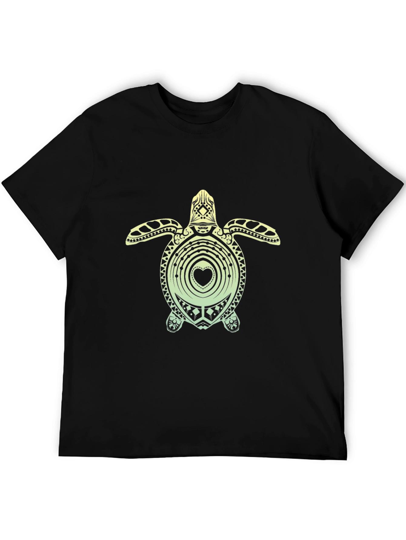 Turtle Heart Graphic Tee - Black Unisex T-Shirt