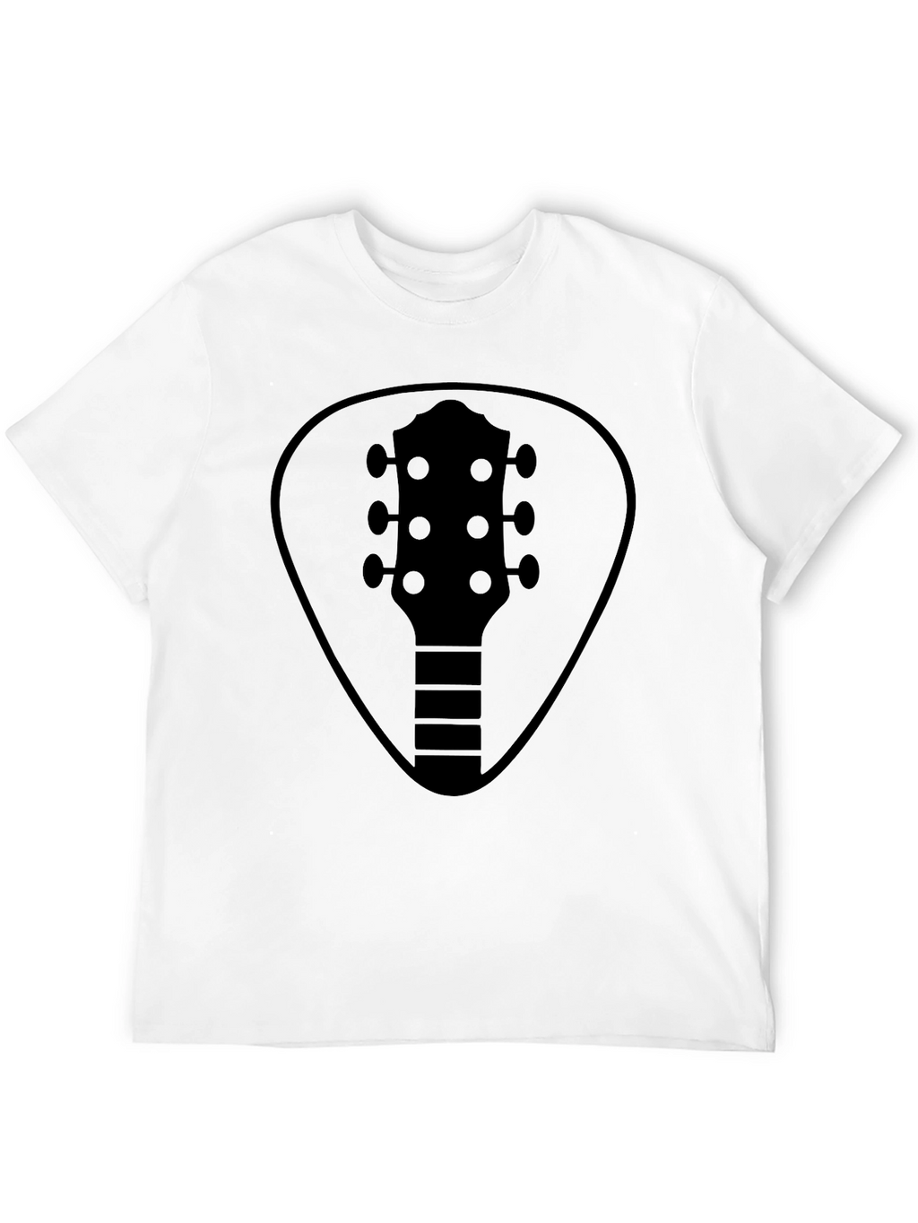 Guitar Pick Headstock Tee - Black