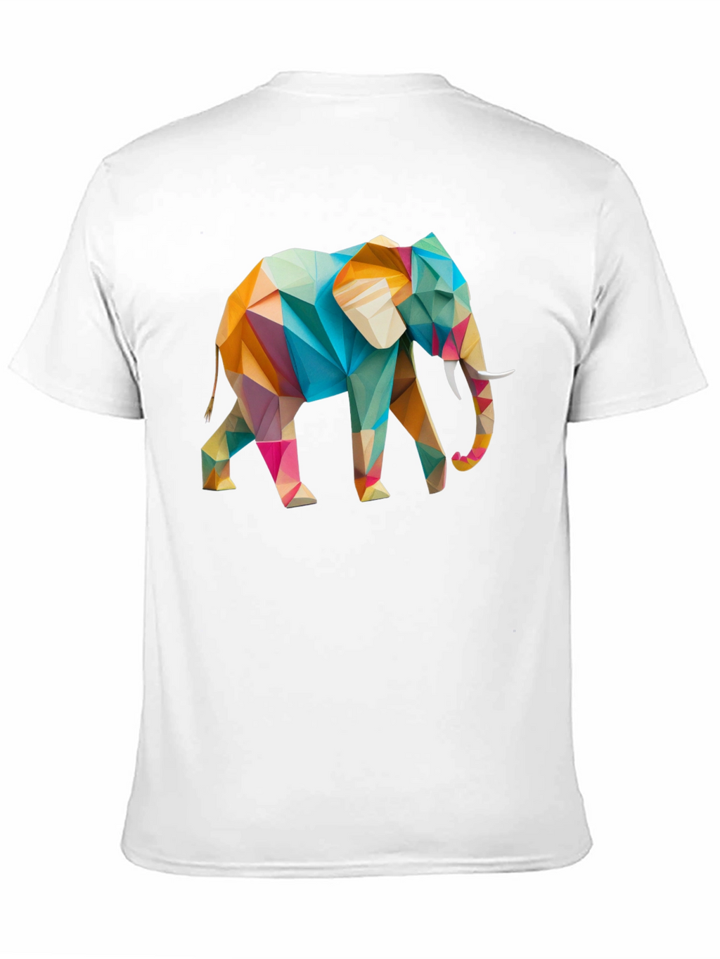 Geometric Elephant Graphic Black T-Shirt