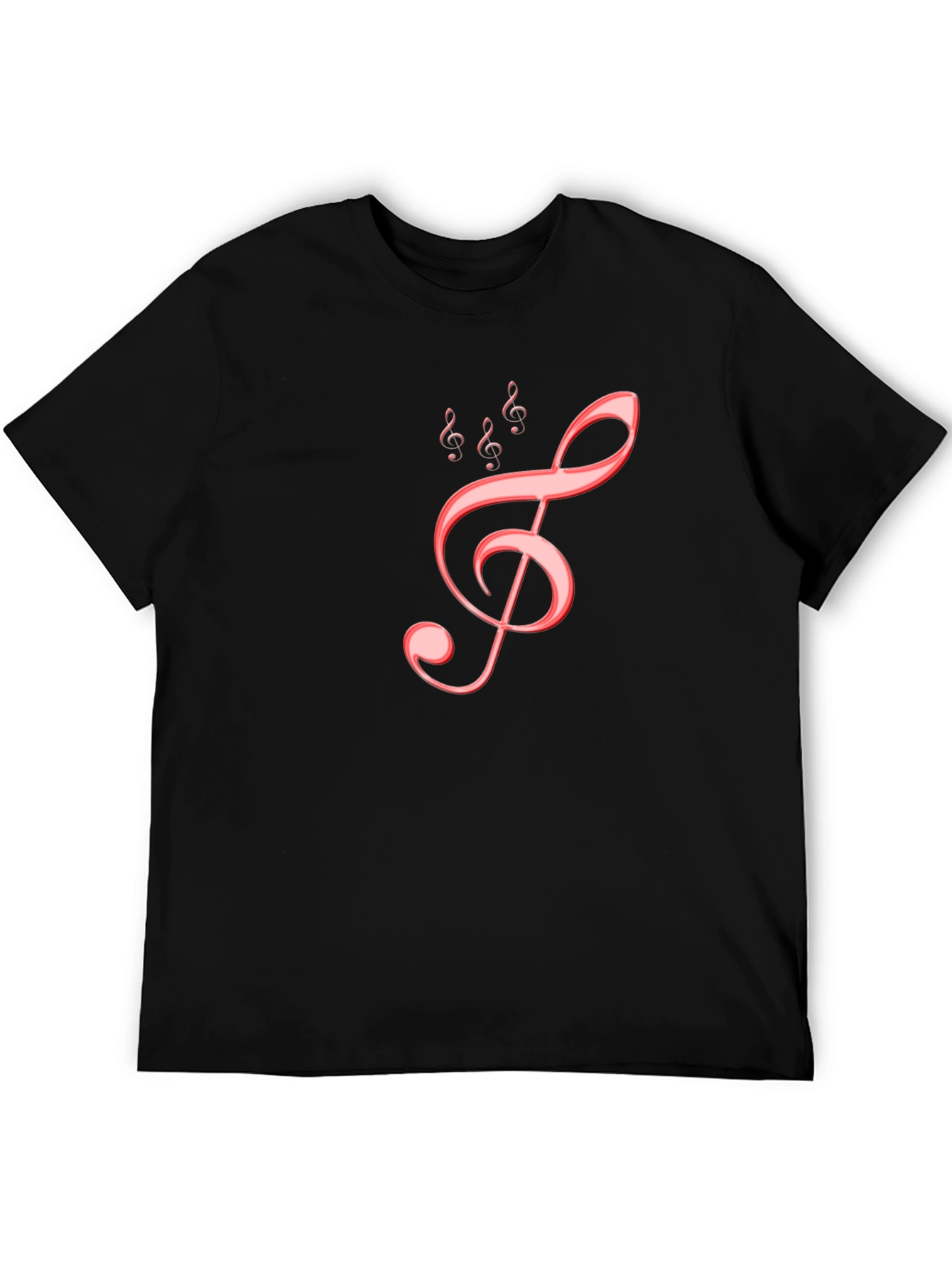Musical Treble Clef Graphic Tee - Black
