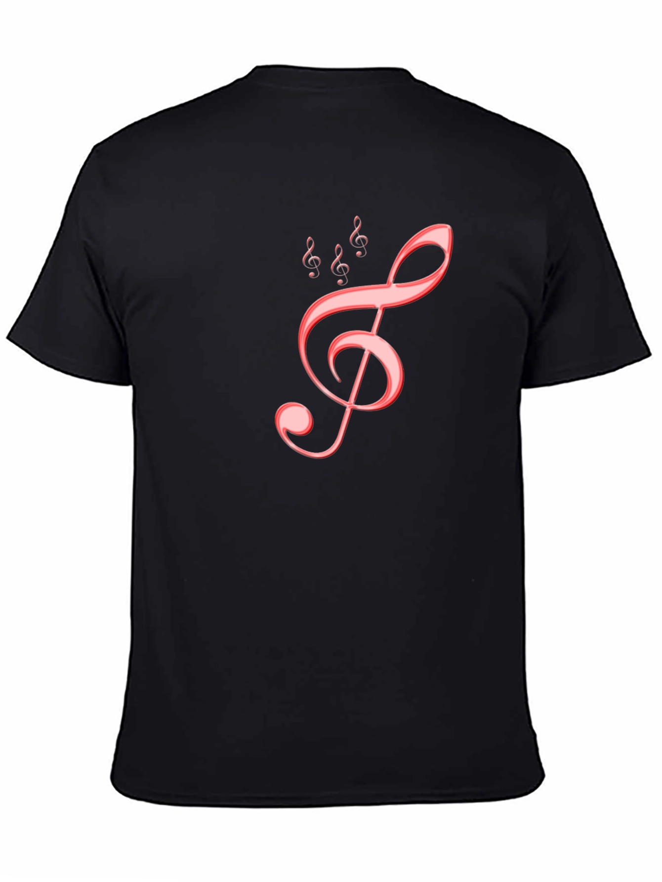 Musical Treble Clef Graphic Tee - Black