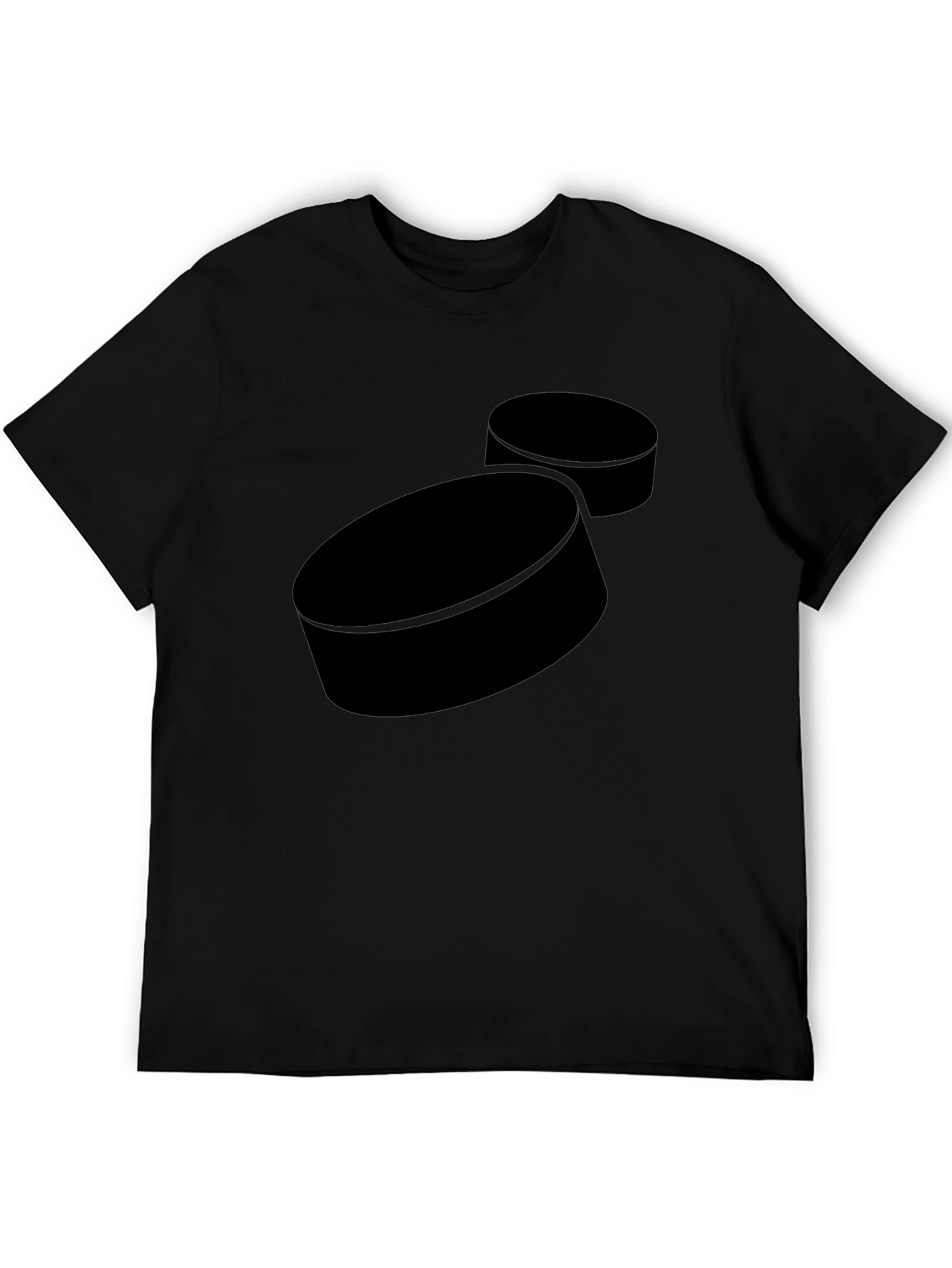 Black Hockey Pucks Graphic Tee - Sporty Casual Style