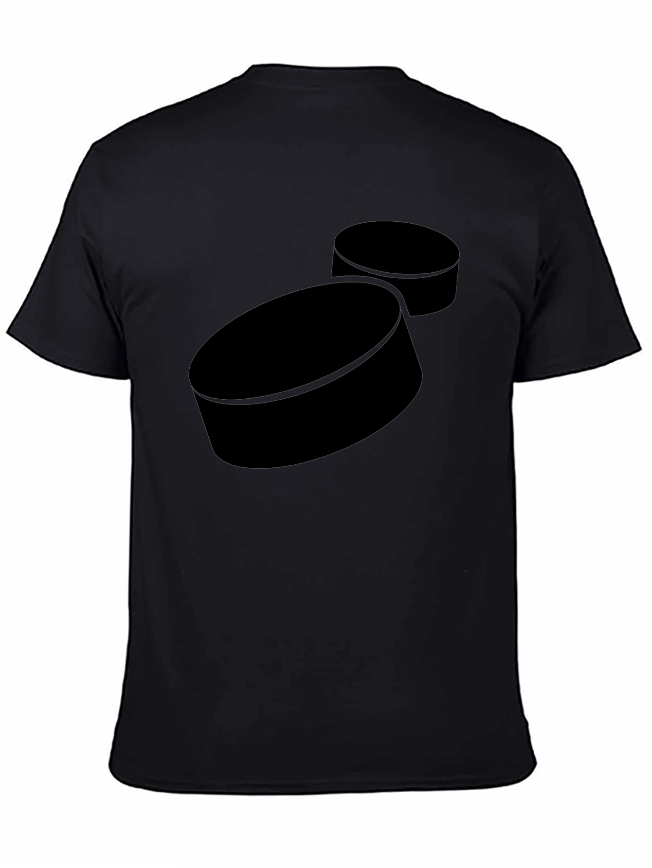 Black Hockey Pucks Graphic Tee - Sporty Casual Style