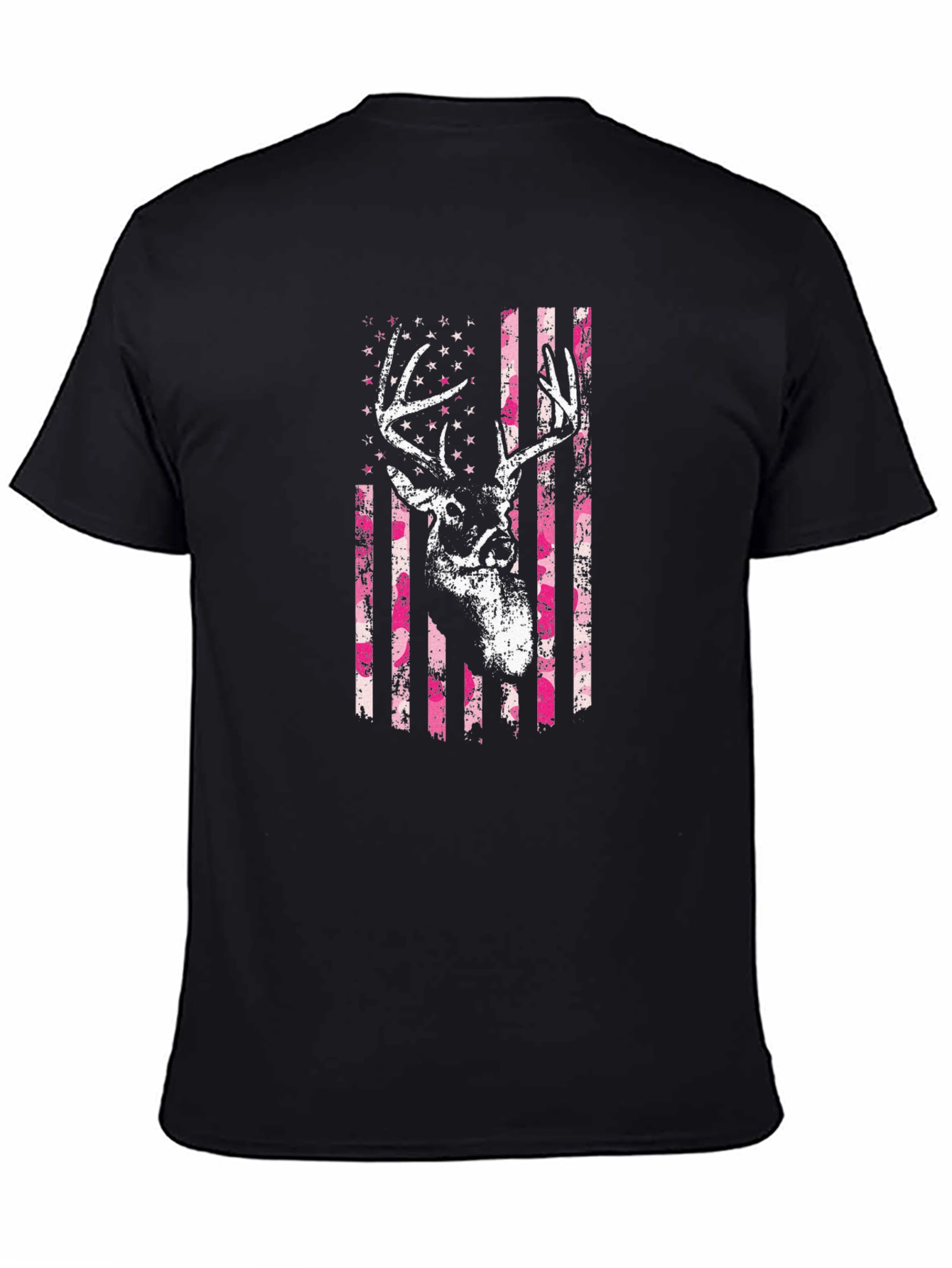 Deer American Flag Graphic T-Shirt