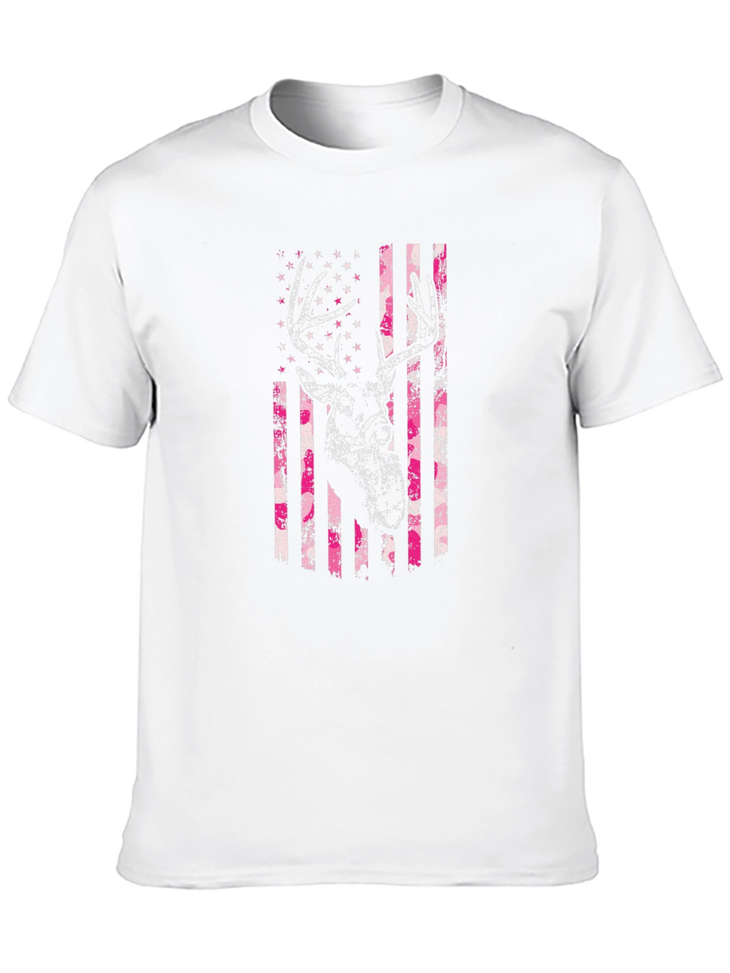 Deer American Flag Graphic T-Shirt