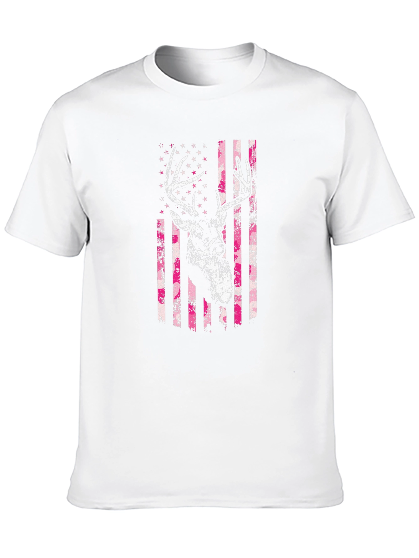 Deer American Flag Graphic T-Shirt