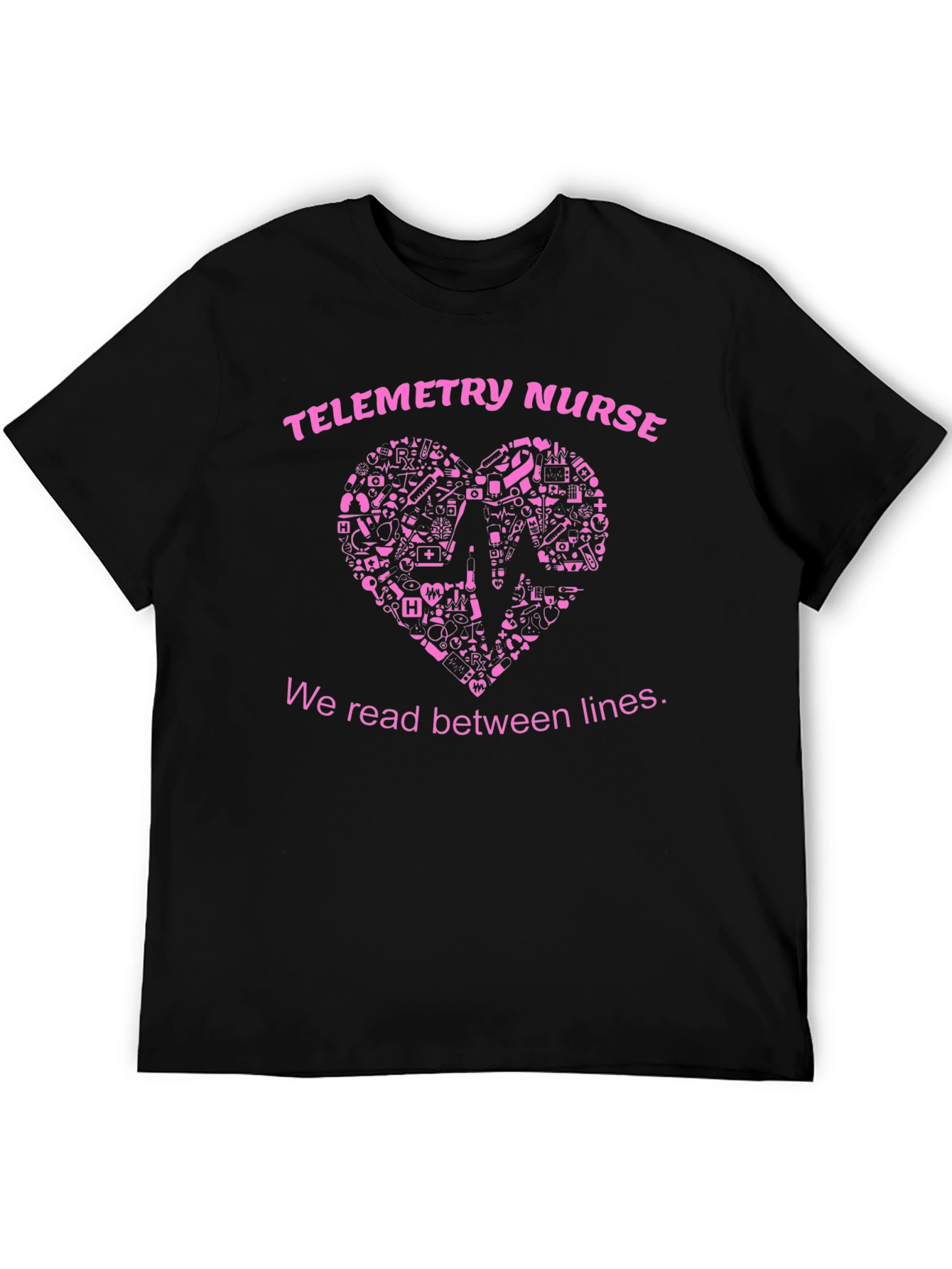 Telemetry Nurse T-Shirt - Read Between the Lines