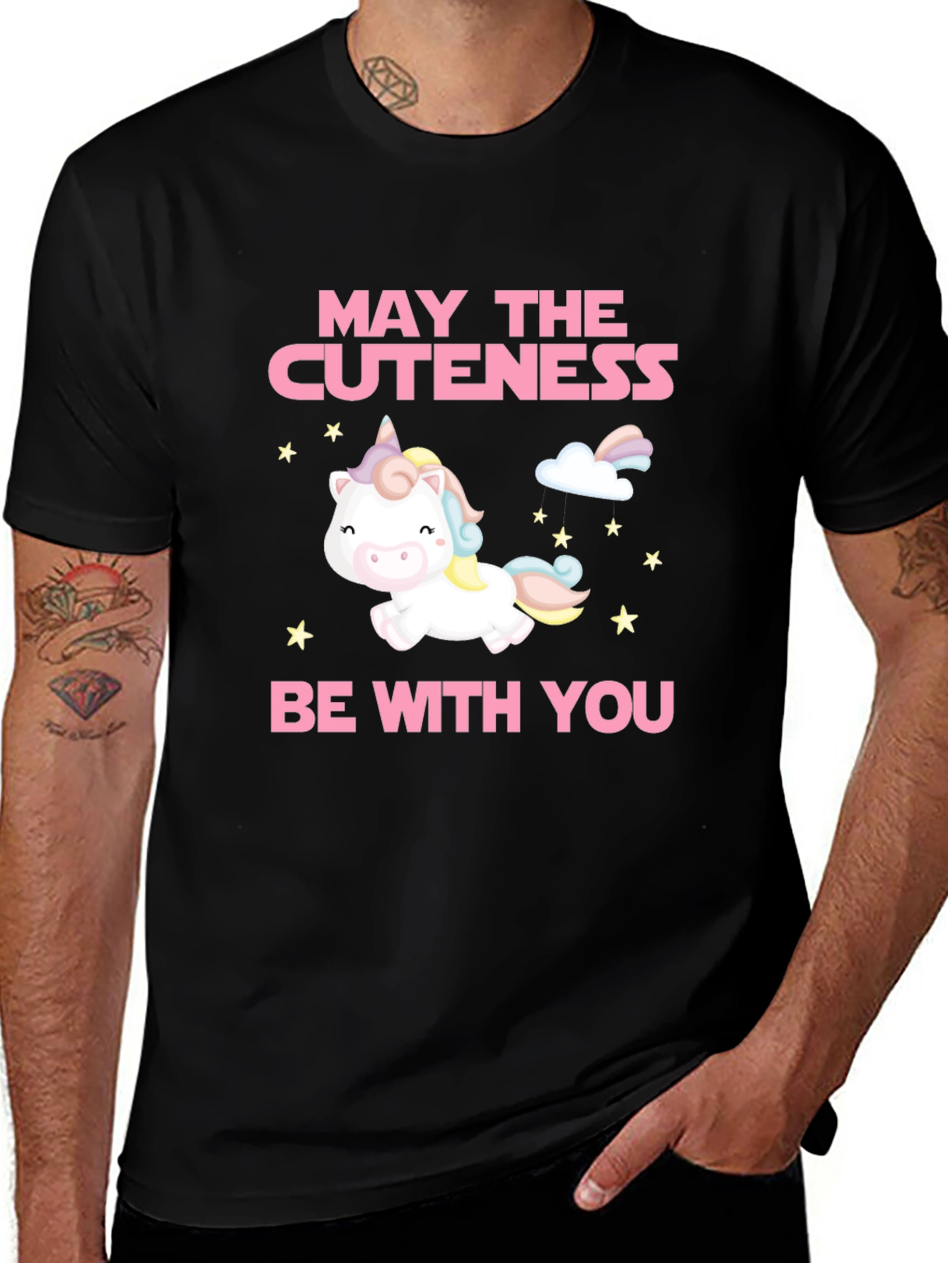 Cute Unicorn Graphic Tee - May the Cuteness Be With You!