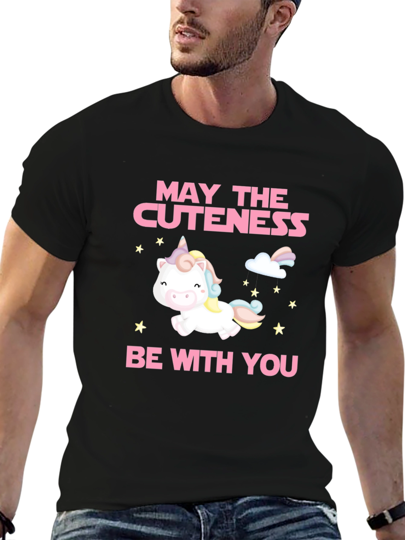 Cute Unicorn Graphic Tee - May the Cuteness Be With You!