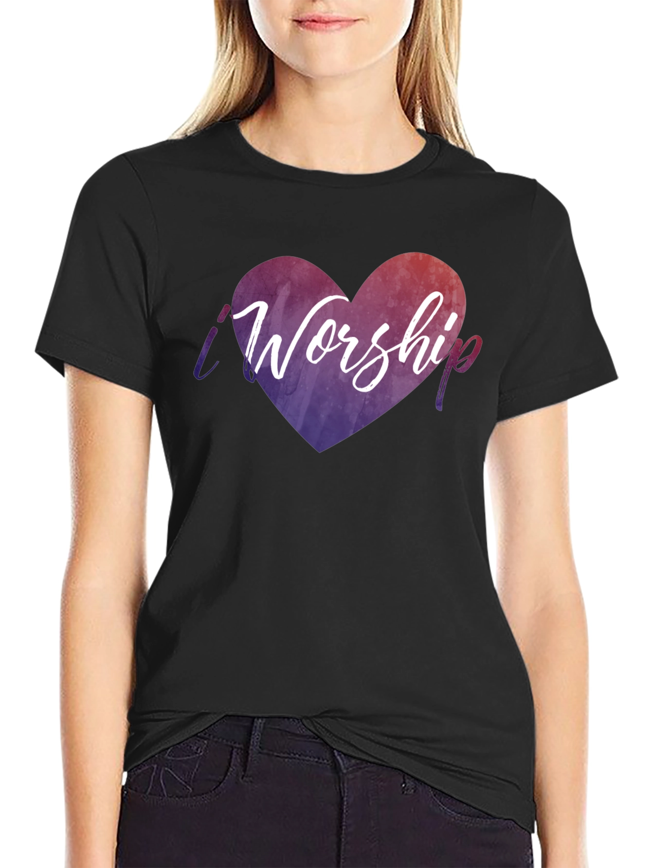 I Worship Heart Graphic T-Shirt
