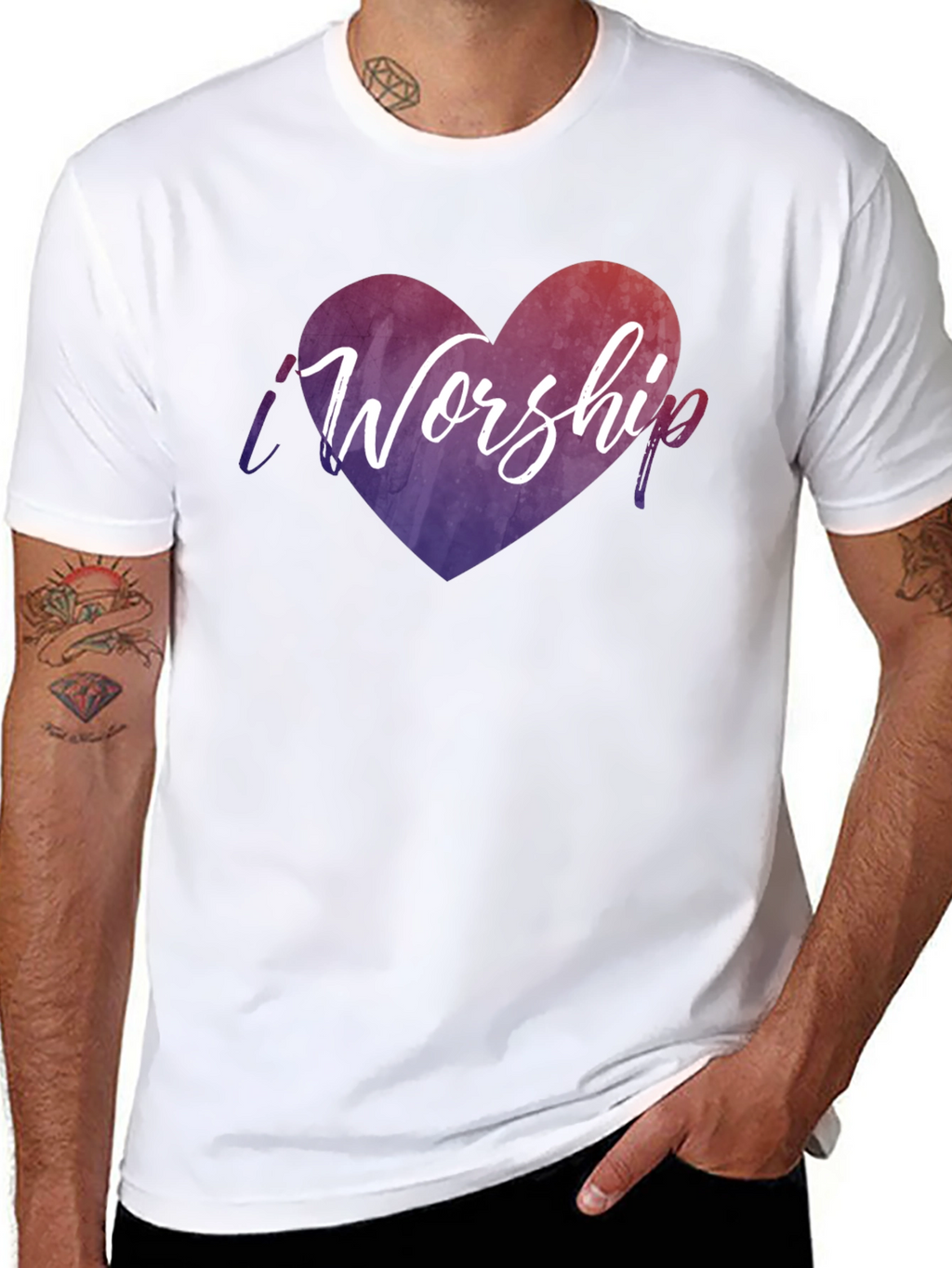 I Worship Heart Graphic T-Shirt
