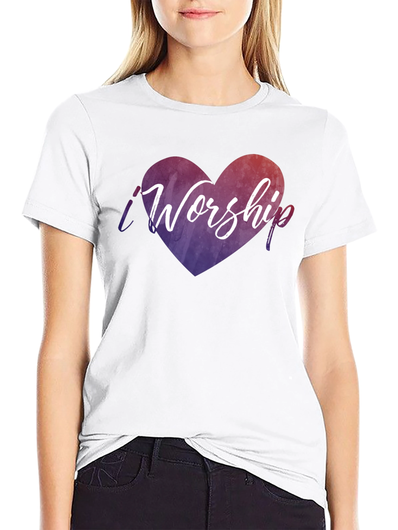 I Worship Heart Graphic T-Shirt