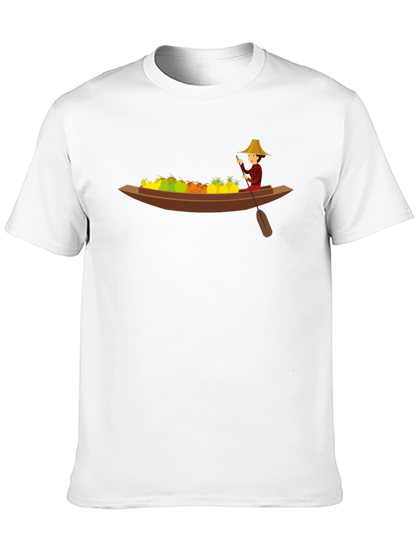 Fruit Boat Graphic Black T-Shirt
