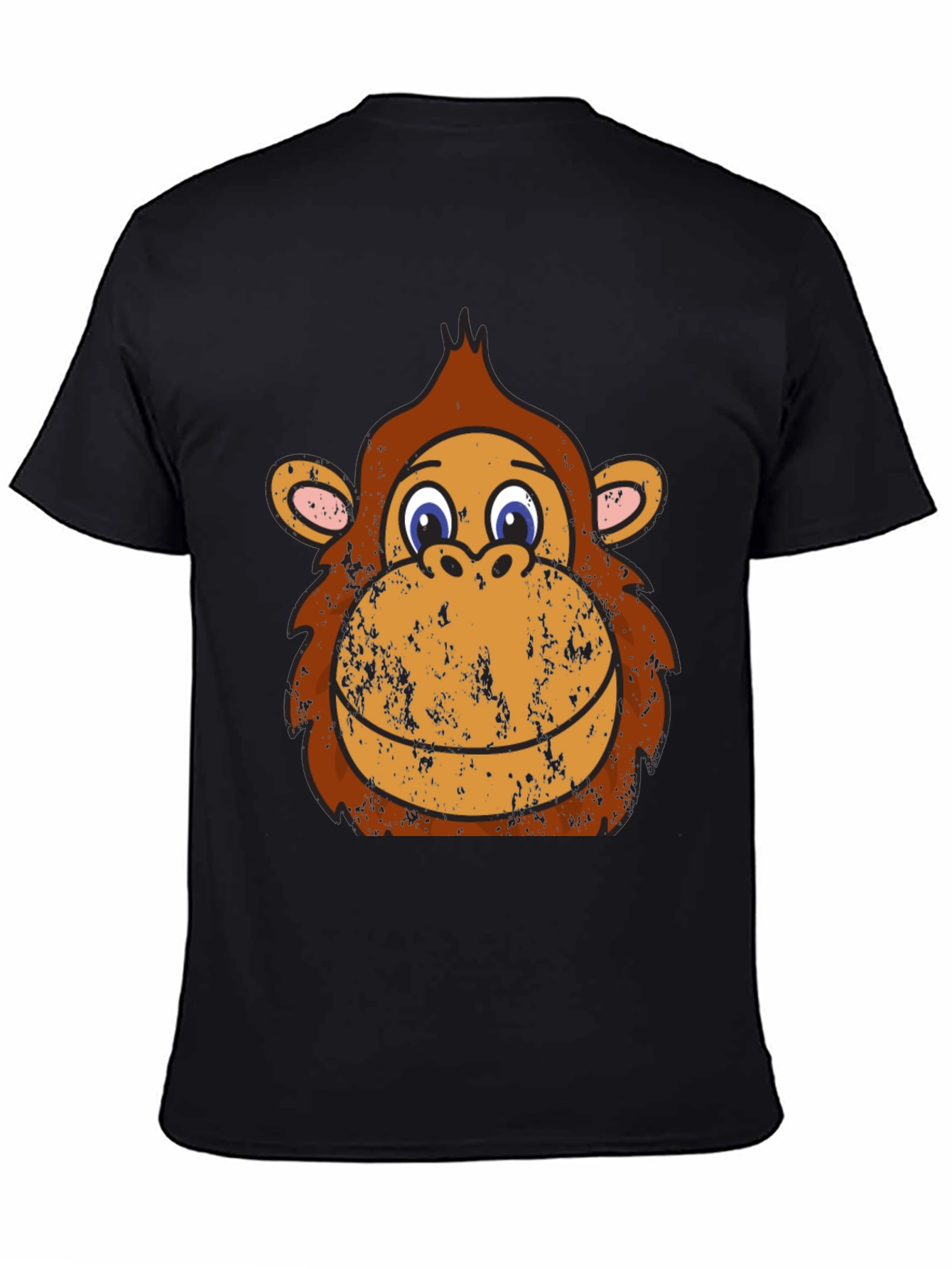 Monkey Face Graphic Tee - Black