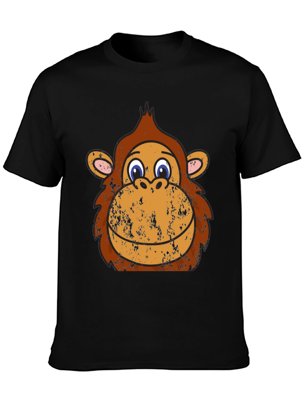 Monkey Face Graphic Tee - Black