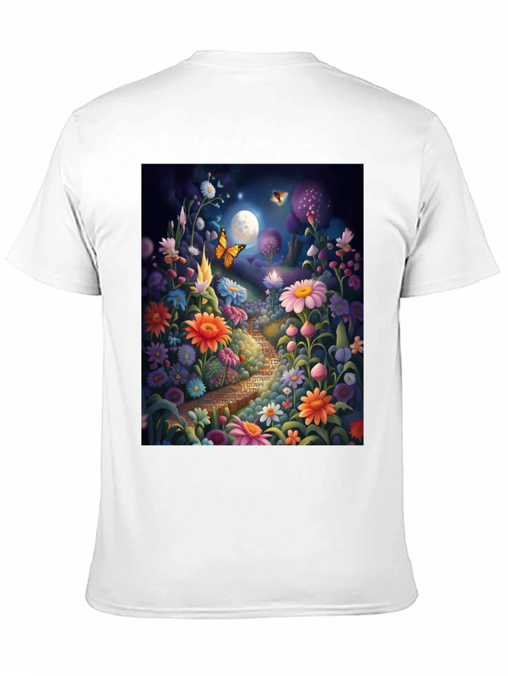 Floral Path Graphic Tee - Whimsical Design
