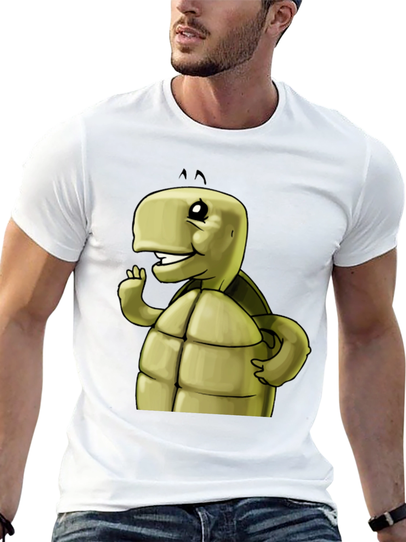 Cartoon Turtle Graphic T-Shirt