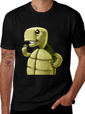 Cartoon Turtle Graphic T-Shirt
