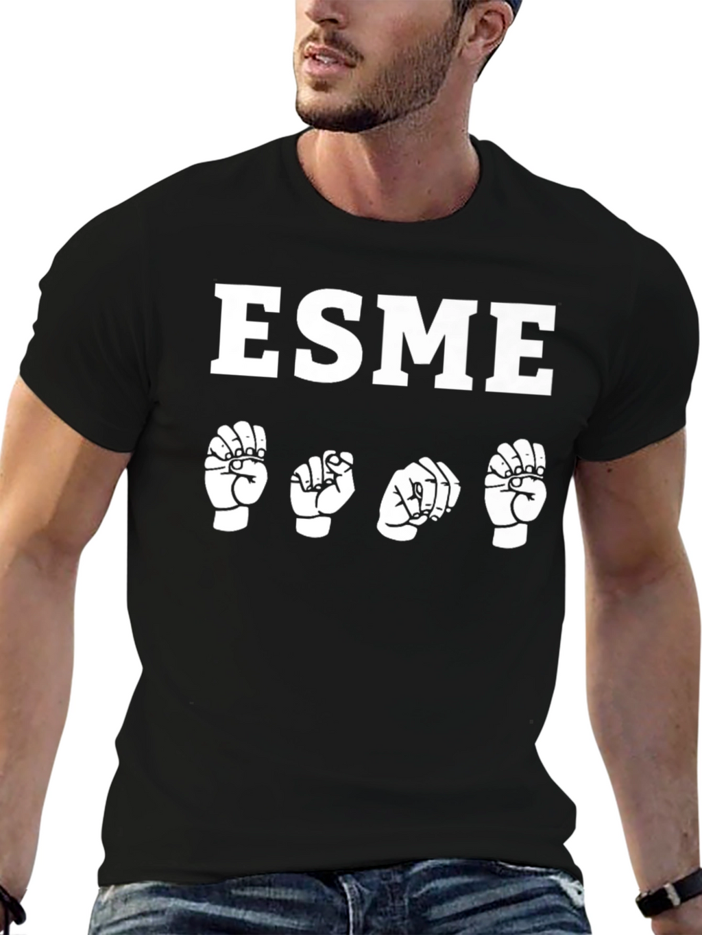 ESME ASL Black T-Shirt - Sign Language Tee