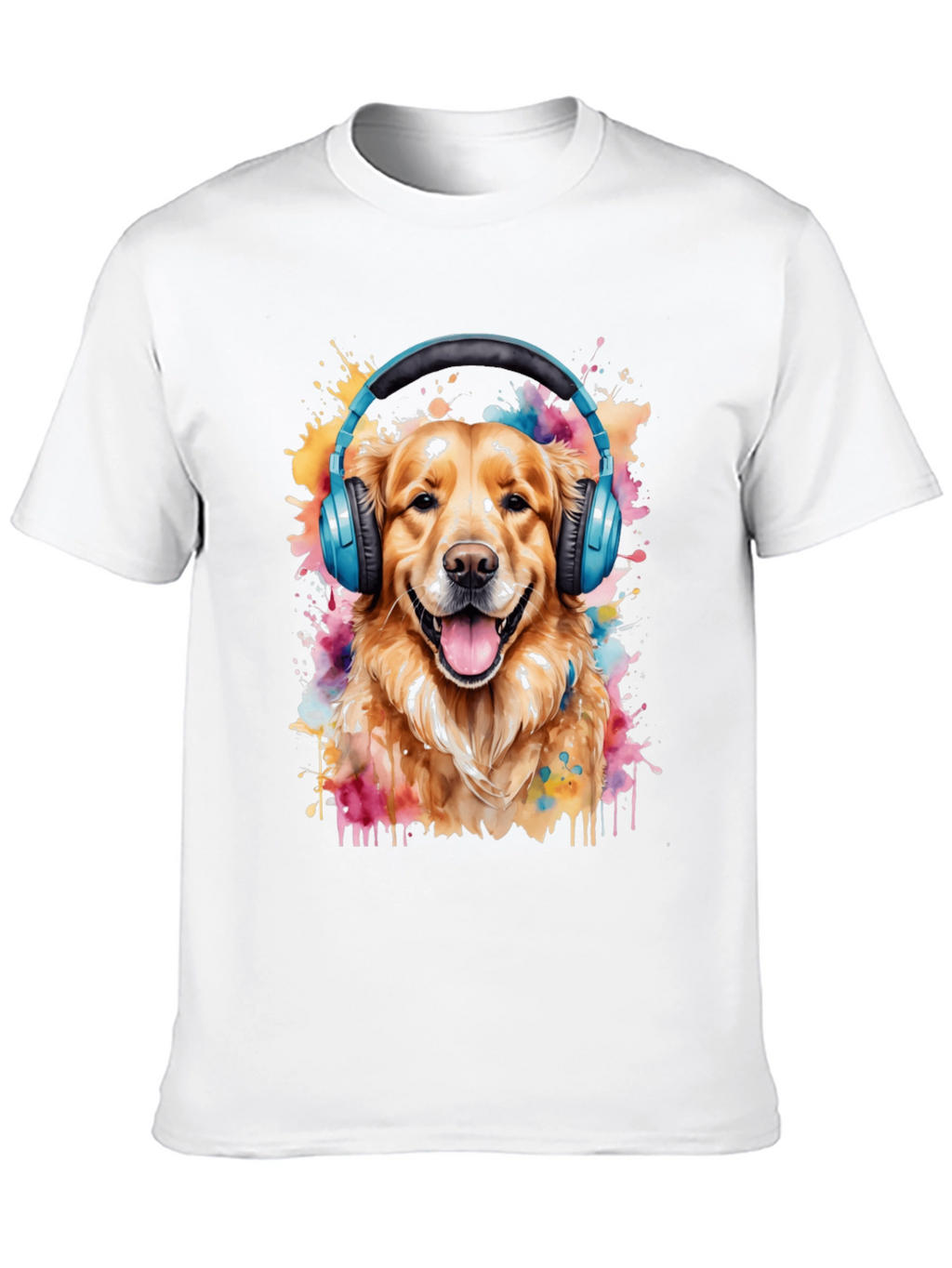 Dog with Headphones Graphic Tee