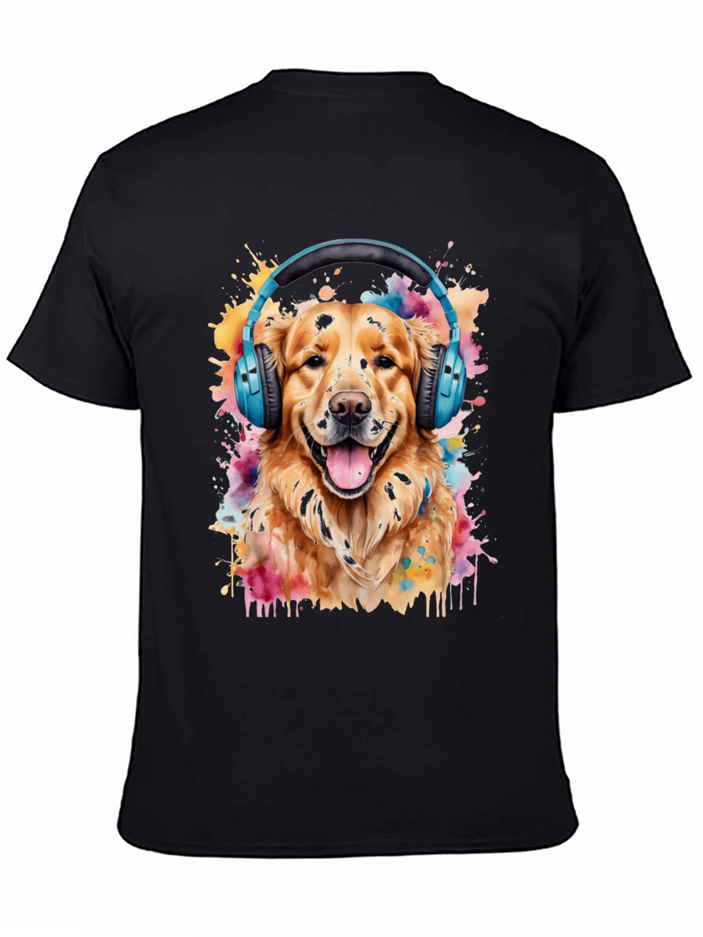 Dog with Headphones Graphic Tee