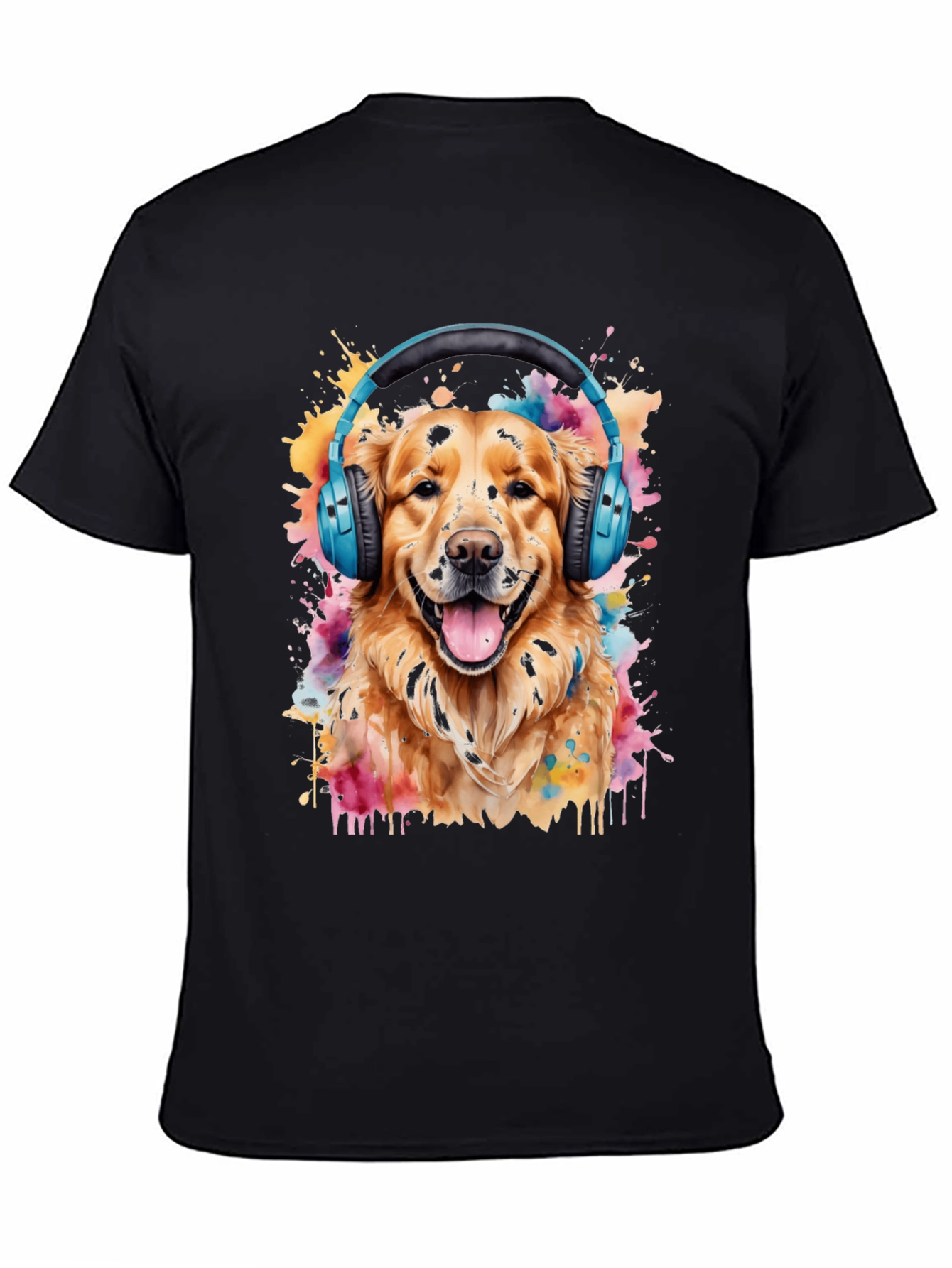 Dog with Headphones Graphic Tee