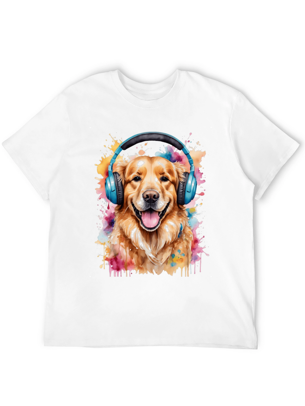 Dog with Headphones Graphic Tee