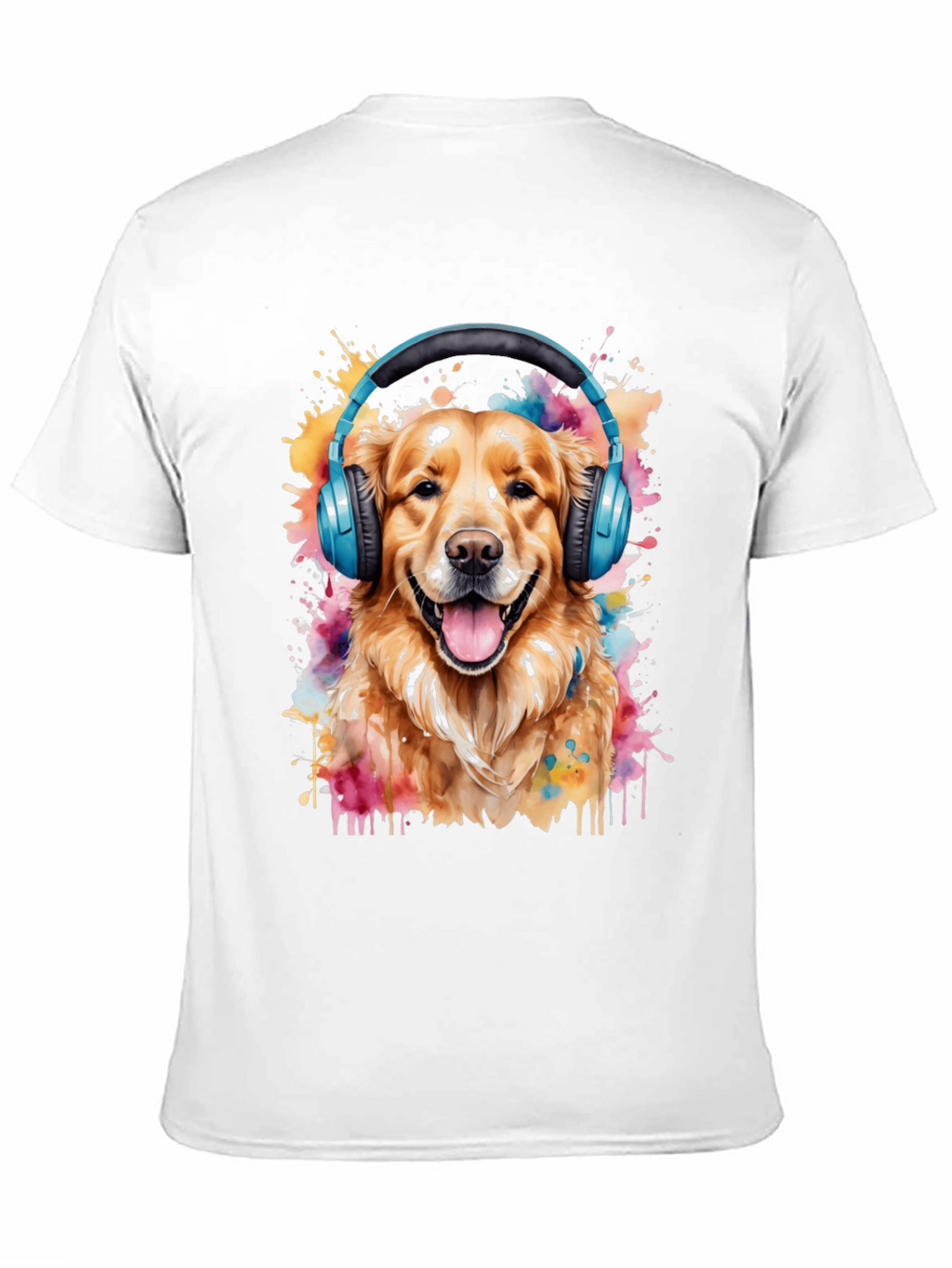 Dog with Headphones Graphic Tee