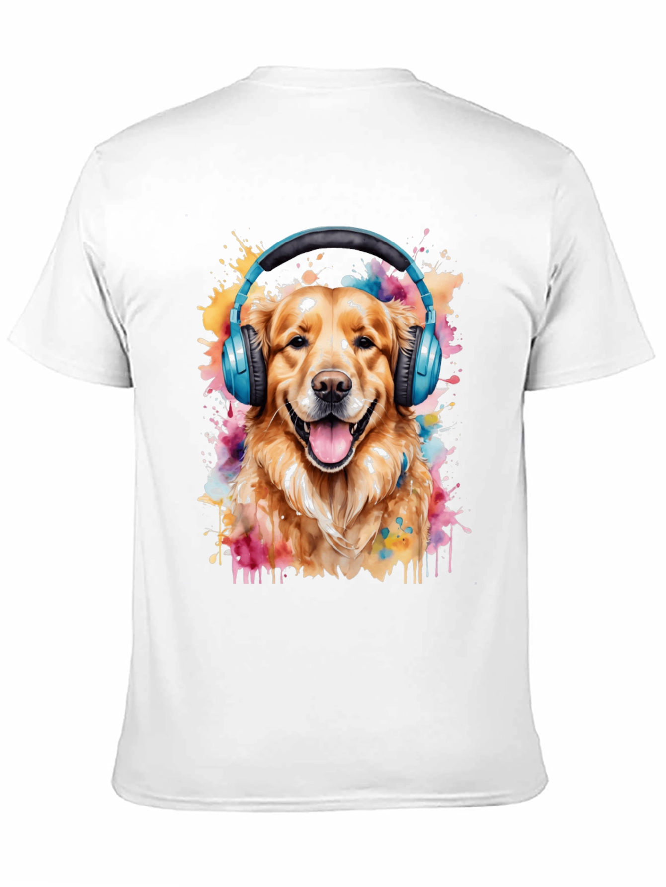 Dog with Headphones Graphic Tee