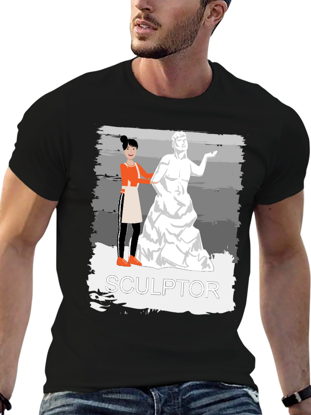 Sculptor Graphic Tee - Artistic Unisex T-Shirt