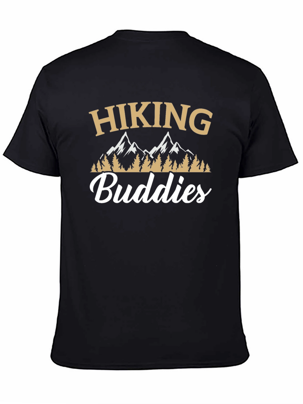Hiking Buddies Graphic Tee - Black Crew Neck