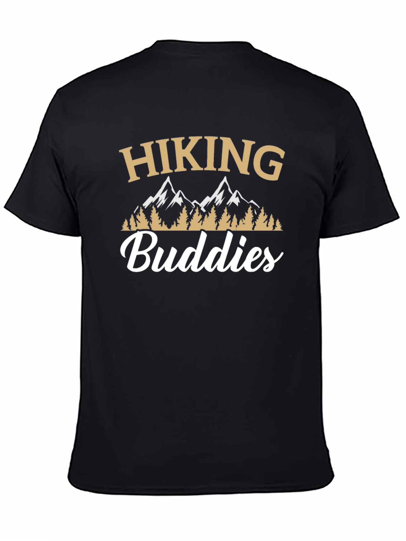 Hiking Buddies Graphic Tee - Black Crew Neck