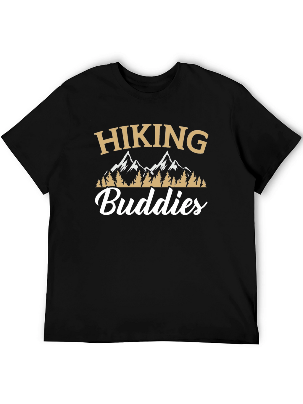 Hiking Buddies Graphic Tee - Black Crew Neck