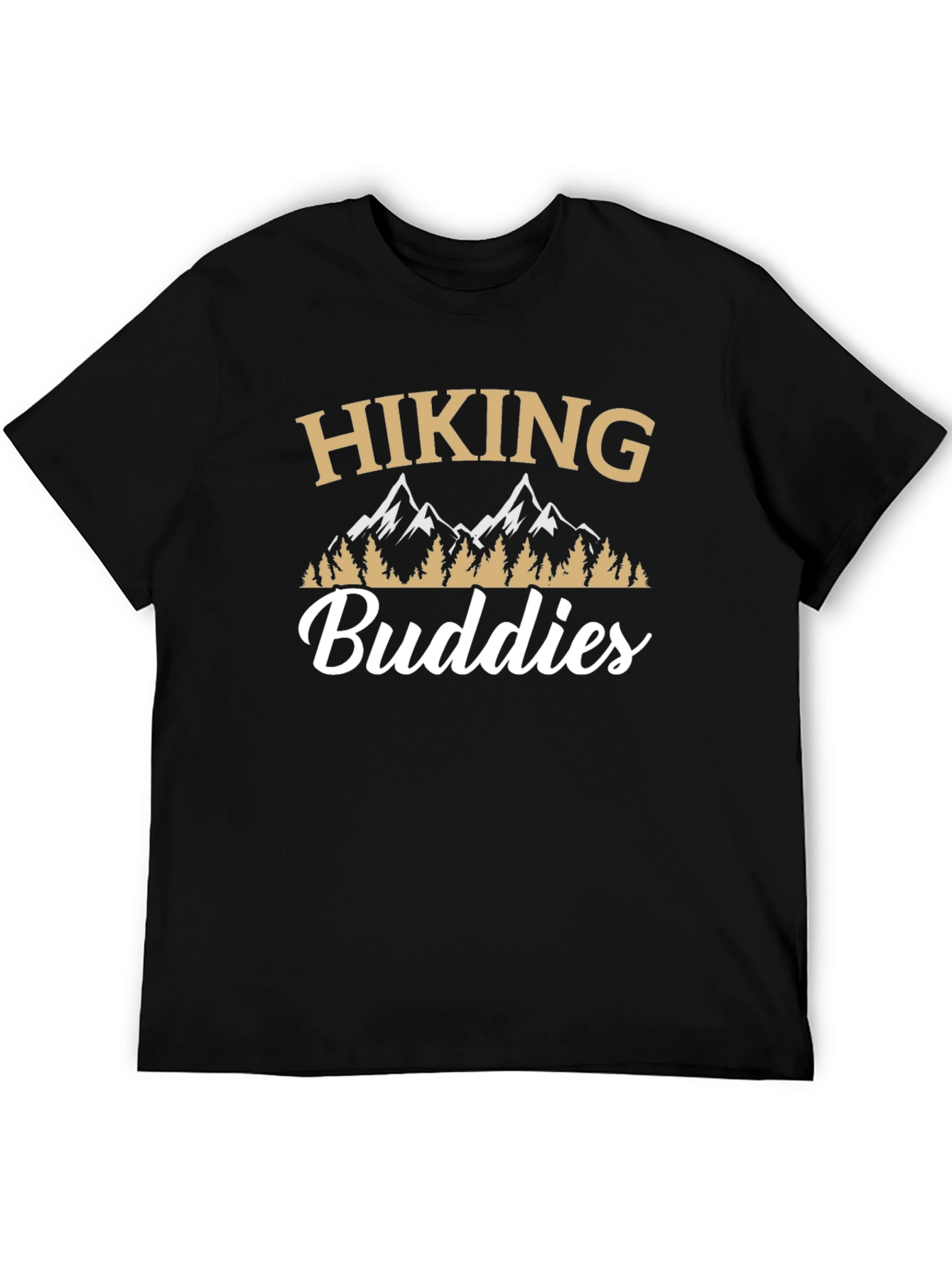 Hiking Buddies Graphic Tee - Black Crew Neck