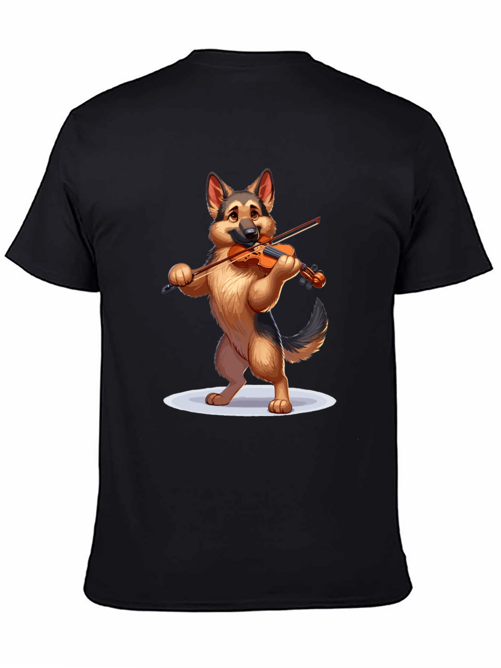 Dog Playing Violin Graphic T-Shirt