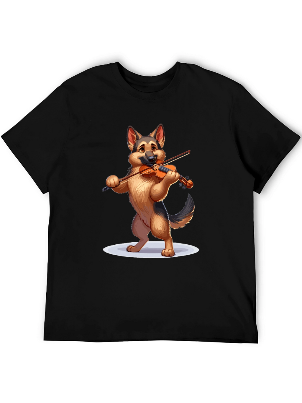 Dog Playing Violin Graphic T-Shirt
