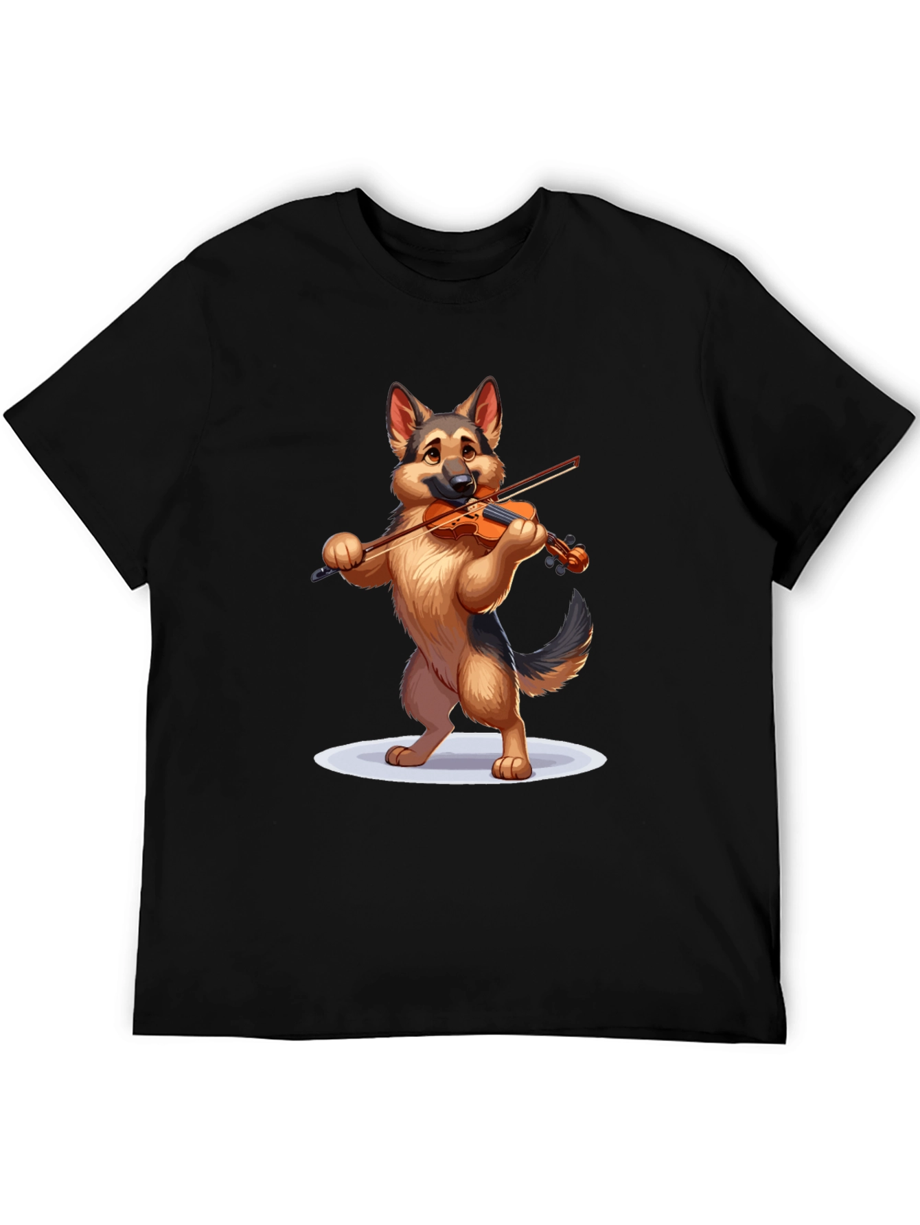 Dog Playing Violin Graphic T-Shirt
