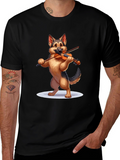 Dog Playing Violin Graphic T-Shirt