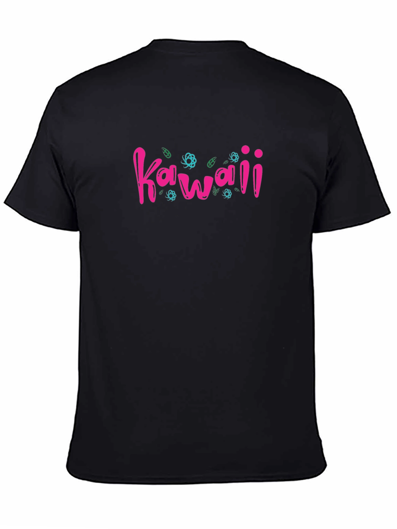 Kawaii Graphic Print Black T-Shirt