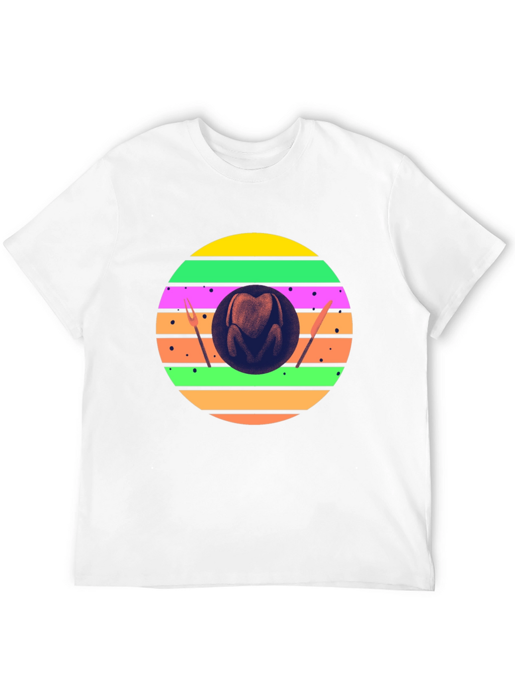 Festive Turkey T-Shirt - Retro Thanksgiving Style