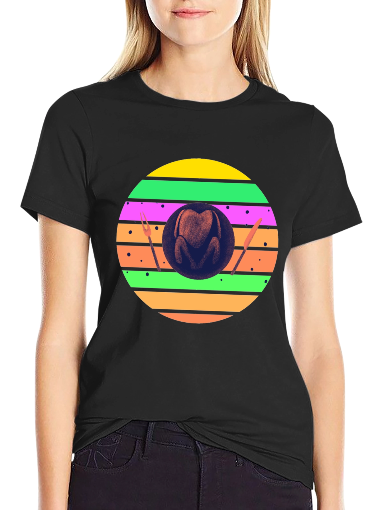 Festive Turkey T-Shirt - Retro Thanksgiving Style