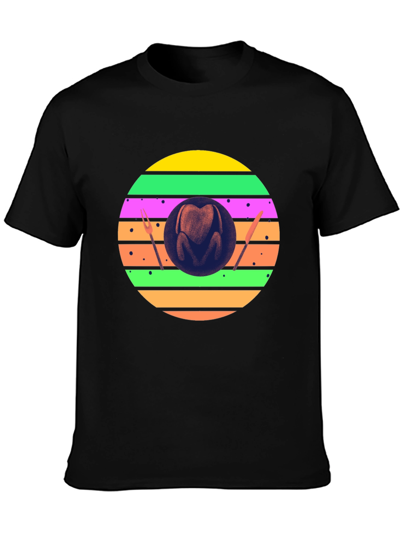Festive Turkey T-Shirt - Retro Thanksgiving Style